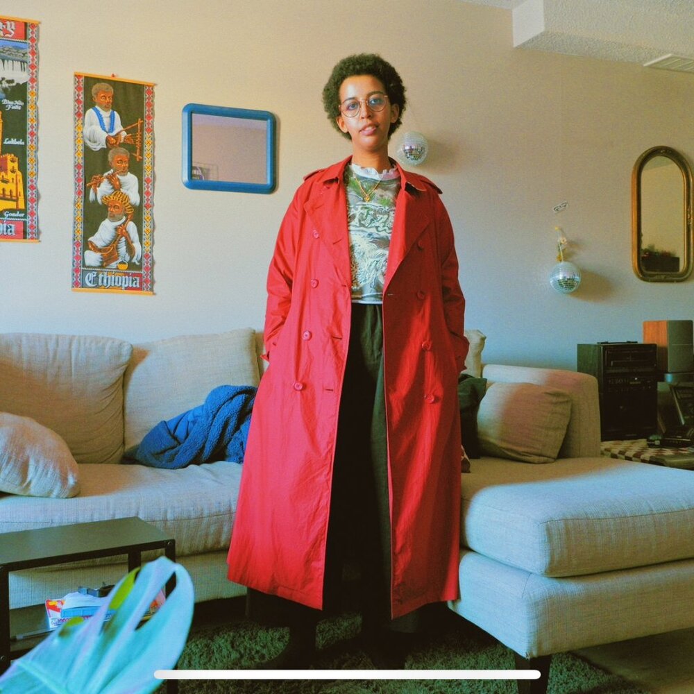 Vintage Burberry Long Red Trench Coat